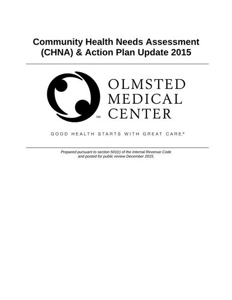 Pdf Community Health Needs Assessment Chna And Action Plan Dokumentips