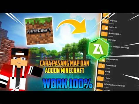 CARA PASANG ADDON DAN MAP MINECRAFT DI MCPE 1 19 PAKAI ZArchiver