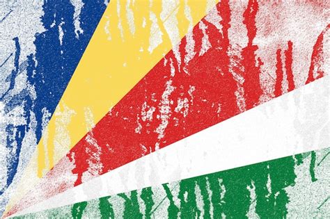 Premium Photo Seychelles Flag Painted On Old Distressed Concrete Wall