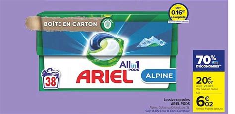 Promo Lessive Capsules Ariel Pods Chez Carrefour Market Icatalogue Fr