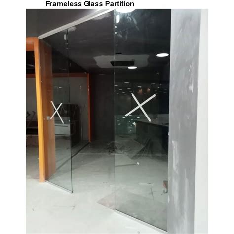 Saint Gobain Frameless Glass Partition At Rs 275square Feet Frameless Glass Partitions In