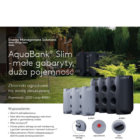 Kingspan Aquabank Slim Zbiornik Na Wod Deszczow Litr W Szary