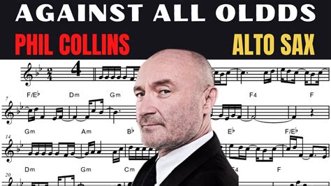 AGAINST ALL OLDDS PHIL COLLINS ALTO SAXOPHONE SHEET MUSIC YouTube