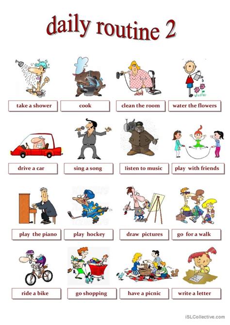 Daily Routine English Esl Worksheets Pdf And Doc