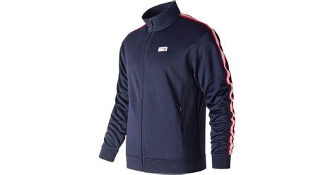 New Balance Cotton Nb Athletics Track Jacket in Blue for Men - Lyst