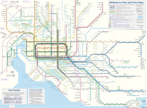 Melbourne Train and Tram Map