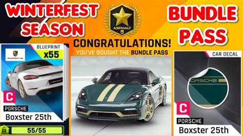 Asphalt Winterfest Season Bundle Pass Porsche Boxter Unlocked