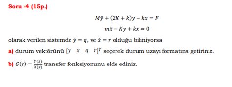 Solved My 2k K Y Kx F Mx Ky Kx 0 If It Is