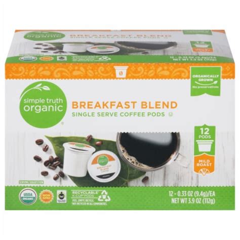 Simple Truth Organic® Breakfast Blend Mild Roast Coffee Pods, 12 ct ...