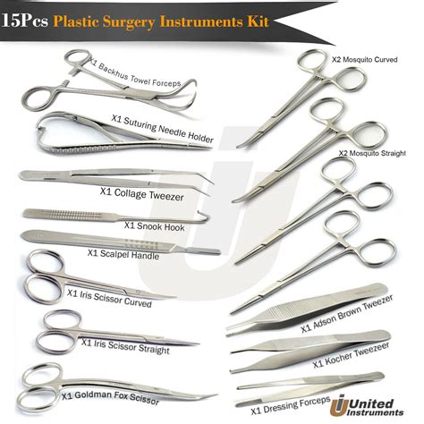 Veterinary Plastic Surgery Instruments Kit Mathieu Scissor Tweezer Lab