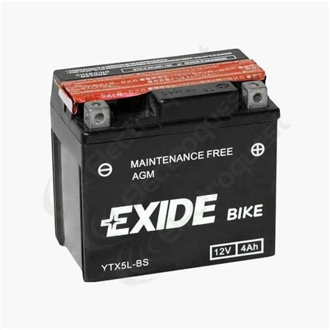 ETX5L BS Exide Motorcycle Battery 12V 4Ah Electroquest