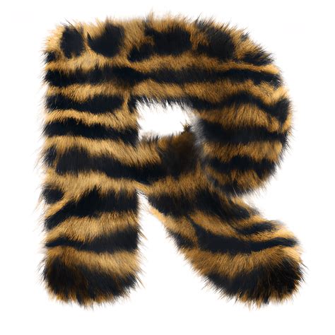 Realistic Leopard Letter Alphabet R Creative Fabrica