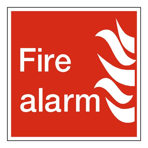 Fire Alarm Label Safety Uk