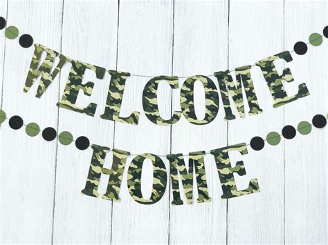 Welcome Home Banner Army Men Party Banner Welcome Home Sign Welcome