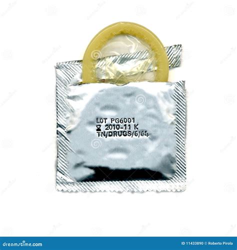 Torn Condom Pack Stock Photo Image