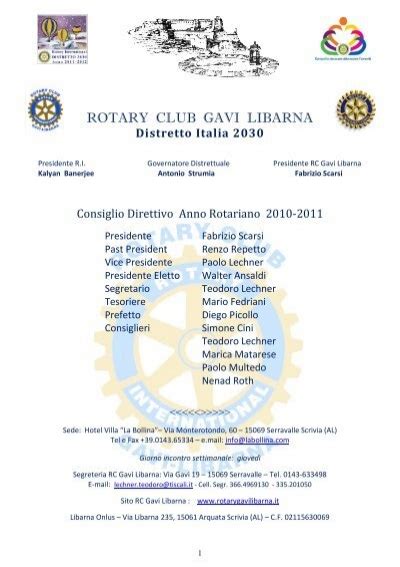 ROTARY CLUB GAVI LIBARNA Rotary Gavi Libarna