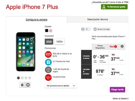 Iphone 7 Plus Precios Y Tarifas Actualizadas En Vodafone Movistar Y Orange