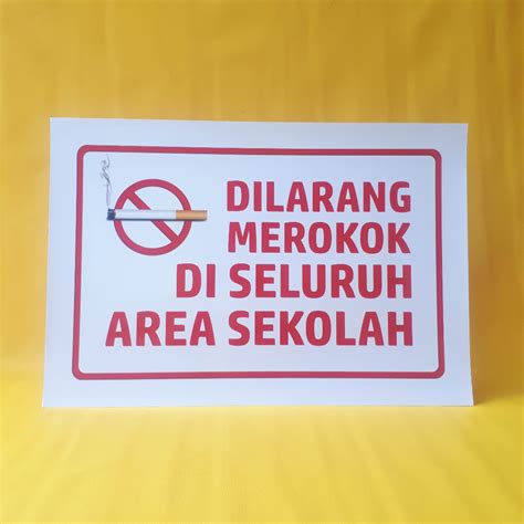 Jual Poster Dilarang Merokok Poster Dilarang Merokok Di Area Sekolah