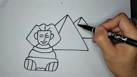 Cómo dibujar una esfinge egipcia How to draw an egyptian sphinx YouTube