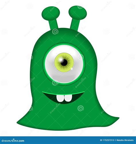 Cute Monster Stock Vector Illustration Of White Cute 175257313