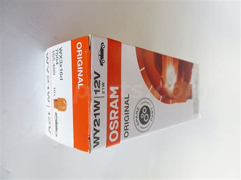 Bóng đèn gim lớn t20 wy21w 12v 21w (màu vàng) Osram 7504