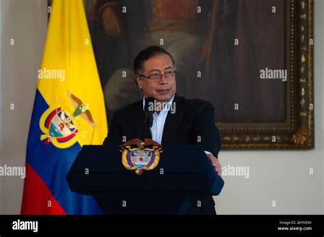 Colombian President Gustavo Petro Speaks During A Press Conference