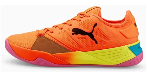 Puma Accelerate Turbo Nitro Handballschuhe In Orange Lyst De