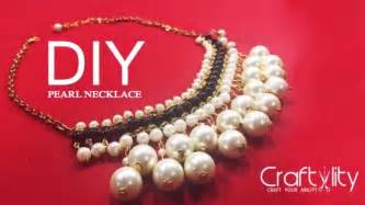 DIY Pearl Necklace How To Make Pearl Necklace Simple Pearl Necklace