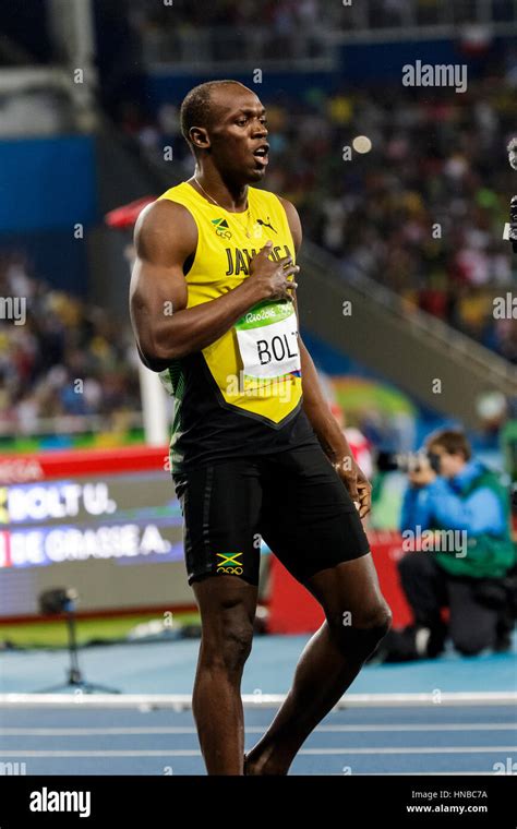 Rio De Janeiro Brazil August Usain Bolt Jam Wins The Gold