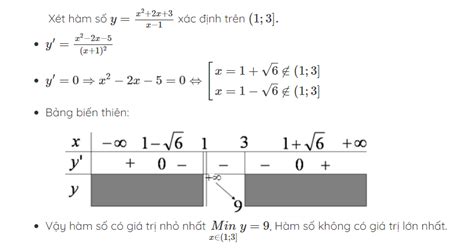 Toán 12 Giá Trị Lớn Nhất Nhỏ Nhất Của Hàm Số Lý Thuyết Và Bài Tập