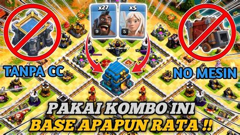 TERLALU KUAT STRATEGY TH 12 QUEEN CHARGE MASS HOG RIDER Clash Of