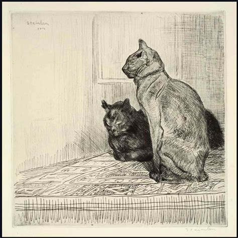 Xushima Théophile Alexandre Steinlen Deux Chats Sur Un