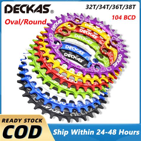 Deckas 104BCD Chainring Oval Round Narrow Wide Chainring MTB Chainring