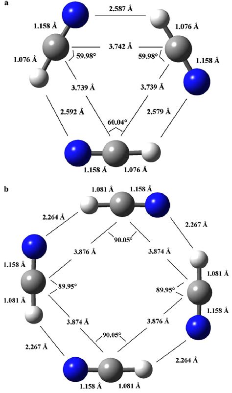 Structure Of Optimized Cyclic Trimer A And Tetramer B