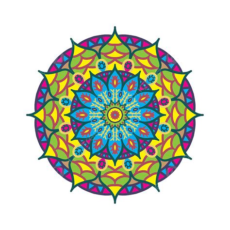 Flowers Mandala Vector Art Png Mandala Flower Pattern Flower Drawing