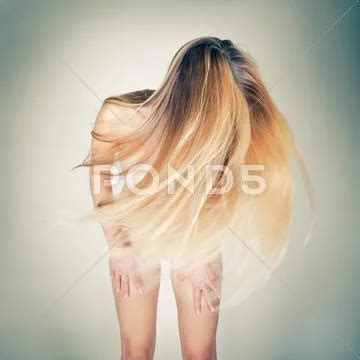 Nude Woman With Long Blond Hair Stock Image 38502381