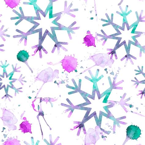 Watercolor Snowflakes - Something Different Linen