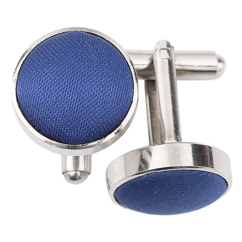 Shantung Navy Blue Cufflinks