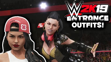 My Female Superstar Entrance Outfits Wwe 2k19 Youtube