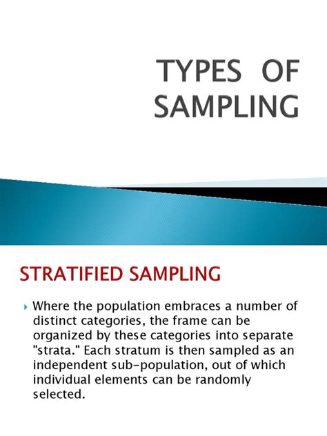 Types of Sampling | PDF | Stratified Sampling | Sampling (Statistics)