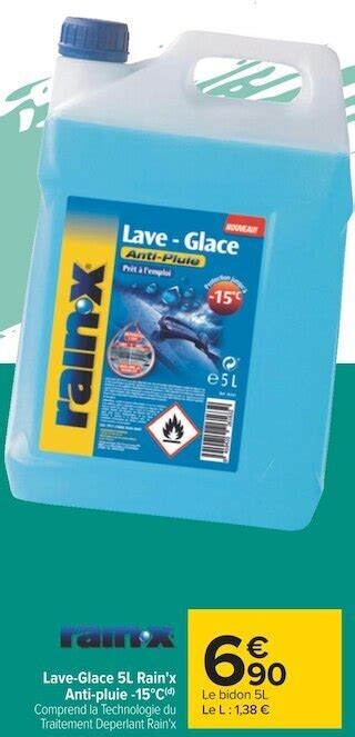 Promo Rain X Lave Glace L Anti Pluie C Chez Carrefour