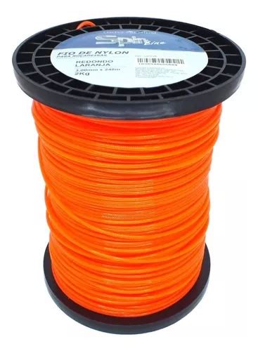 Fio De Nylon 3 00mm P Roçadeira Redondo Rolo De 2kg 248mt Cor Vermelho