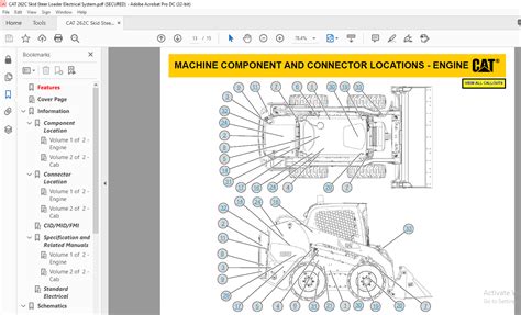 Cat 262c Skid Steer Loader Electrical System Schematic Manual Pdf