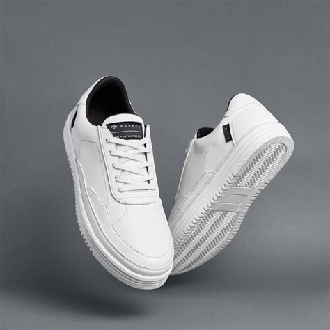 Bsc White Sid X Navara Sepatu Putih Pria Polos Casual Sneakers