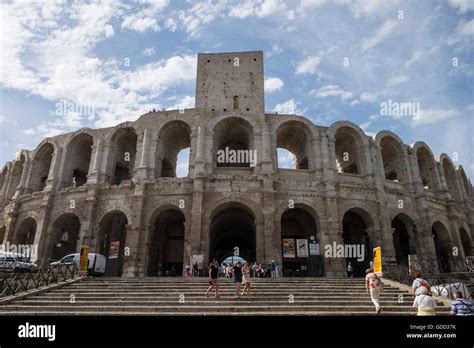 France Provence Arles Roman Arena Amphitheater Stock Photo Alamy