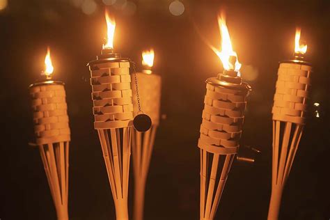 ONETHATCH Weather Resistant Tiki Bamboo Torches