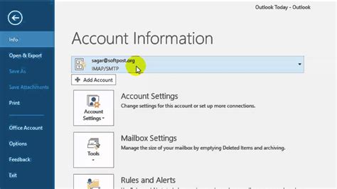 How To Delete Account In Outlook Youtube