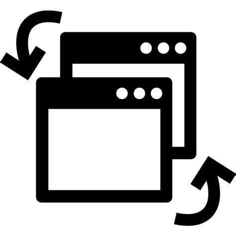 Two Windows Interface Symbol Vector SVG Icon SVG Repo