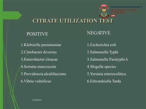 Biochemical Test For Identification Of Bacteria PPT