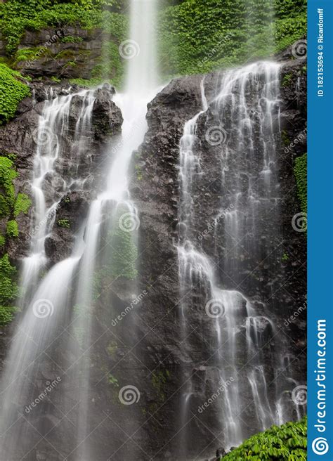 Sekumpul waterfall stock photo. Image of nature, sunset - 182153694